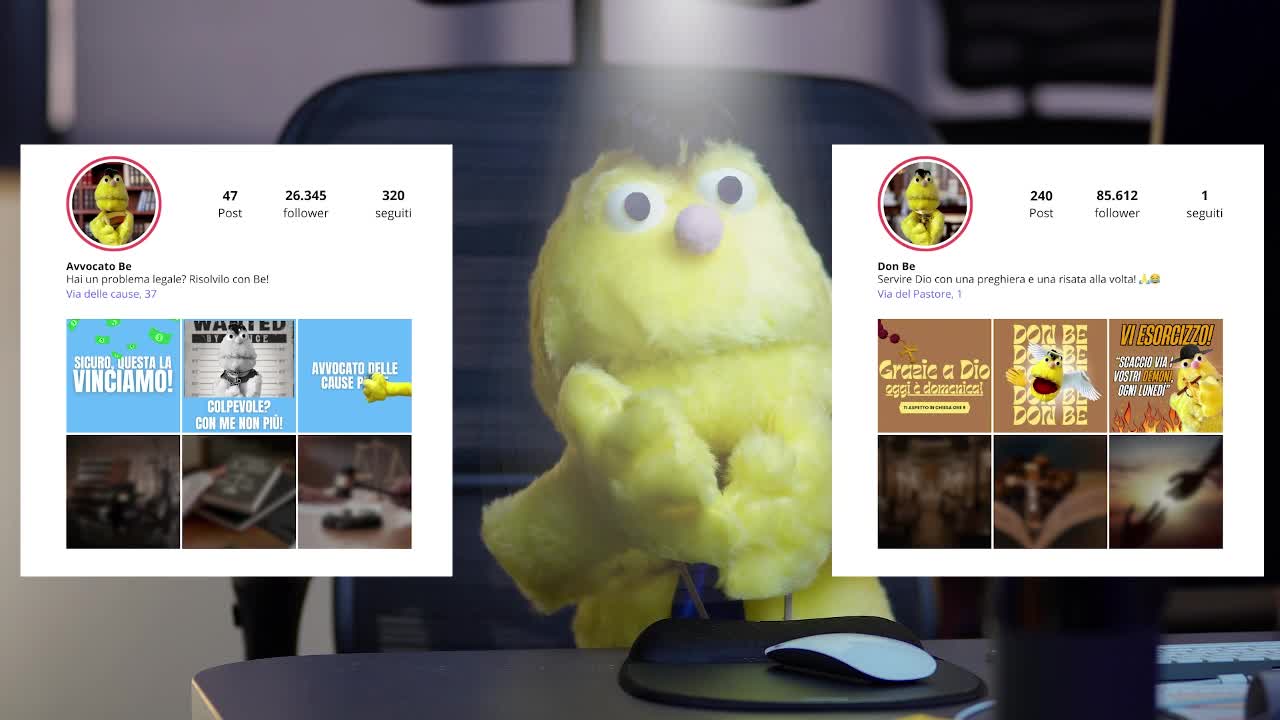 Mr.Be, il pupazzo protagonista del progetto originale Be Creative